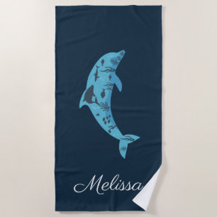 individuelle Name Delphin Strandtuch