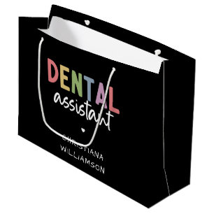 Individuelle Name Dental Assistant Geschenk  Große Geschenktüte
