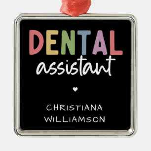 Individuelle Name Dental Assistant Geschenk Ornament Aus Metall