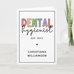 Individuelle Name Dental Hygienist RDH Geschenke Karte
