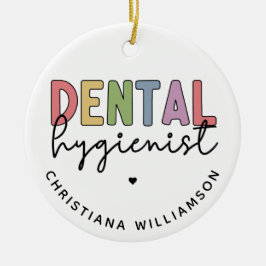 Individuelle Name Dental Hygienist RDH Geschenke Keramik Ornament