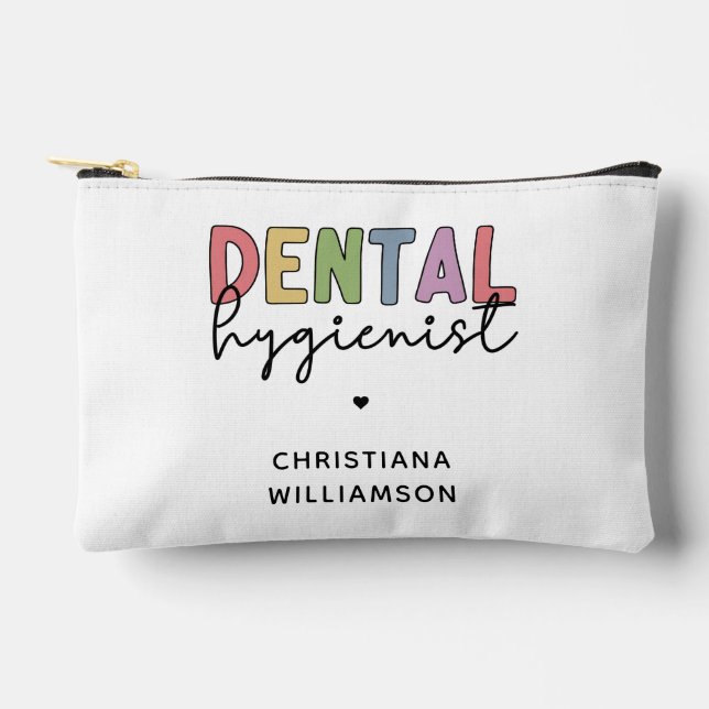 Individuelle Name Dental Hygienist RDH Geschenke Zubehörtasche (Vorderseite)