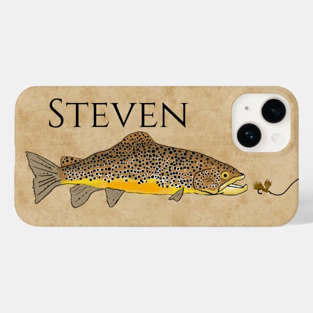 Individuelle Name der Braunen Forelle Case-Mate iPhone Hülle (Rückseite (Horizontal))
