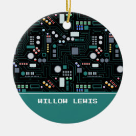 Individuelle Name der Computerplatine Keramik Ornament