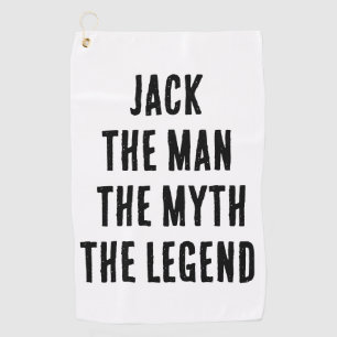 Individuelle Name der Mann, der Mythos, die Legend Golfhandtuch