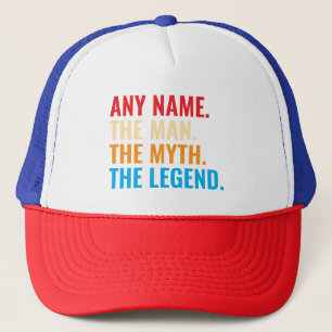 Individuelle Name der Mann, der Mythos, die Legend Truckerkappe