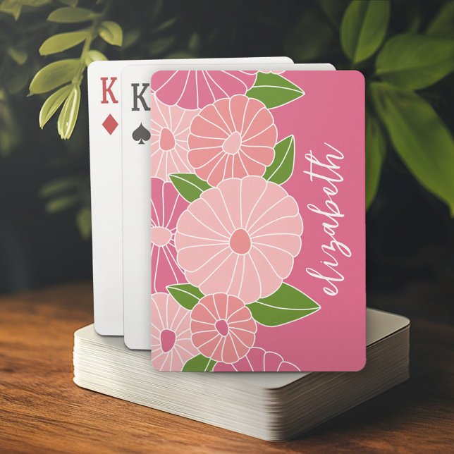 Individuelle Name der Sommerblumenmuster Spielkarten (Custom Playing Cards)