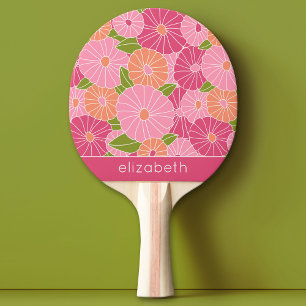 Individuelle Name der Sommerblumenmuster Tischtennis Schläger