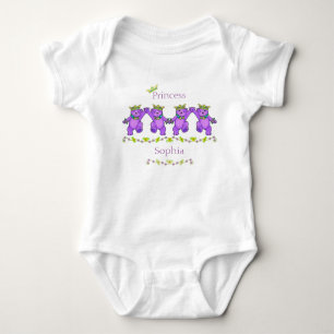Individuelle Name der spielenden Princess Bears Baby Strampler