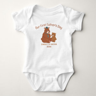 Individuelle Name des ersten Vatertages Baby Strampler