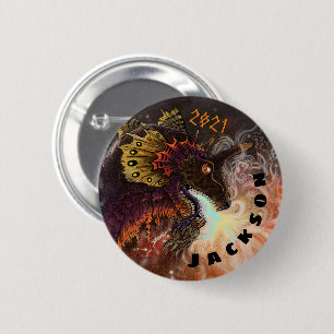Individuelle Name des FeuerSpitter-Drachen Button