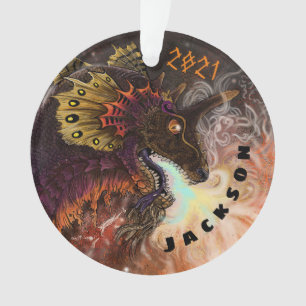 Individuelle Name des FeuerSpitter-Drachen Ornament