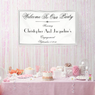 Individuelle Name des klassischen Chic-Engagements Banner