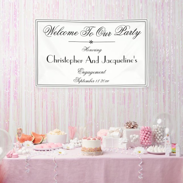 Individuelle Name des klassischen Chic-Engagements Banner (Party)