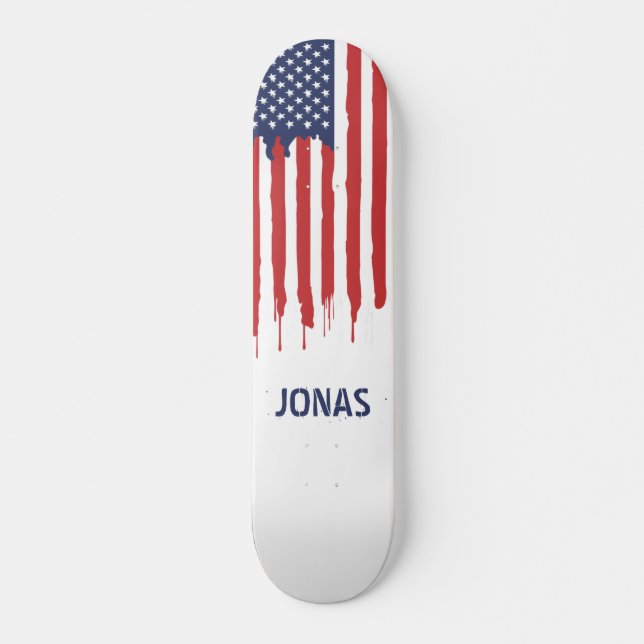 Individuelle Name des patriotischen Tropfens Skateboard (Vorne)