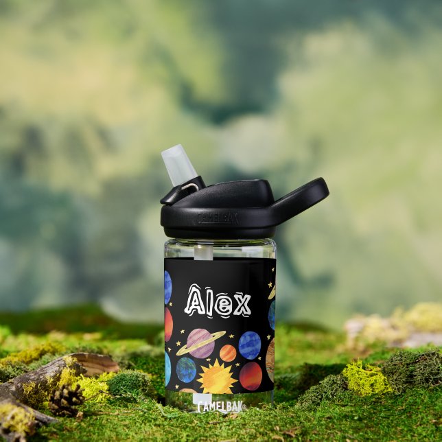 Individuelle Name des Sonnensystems Trinkflasche (Außenbereich)