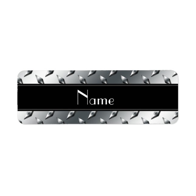 Individuelle Name Diamantblech Stahl schwarzer Str (Vorne)