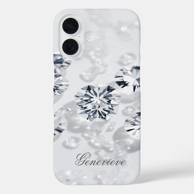 Individuelle Name Diamond gecattert Case-Mate iPhone Hülle (Rückseite)