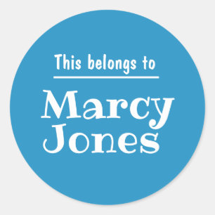 Individuelle Name Dies gehört zu Personalisierten Runder Aufkleber