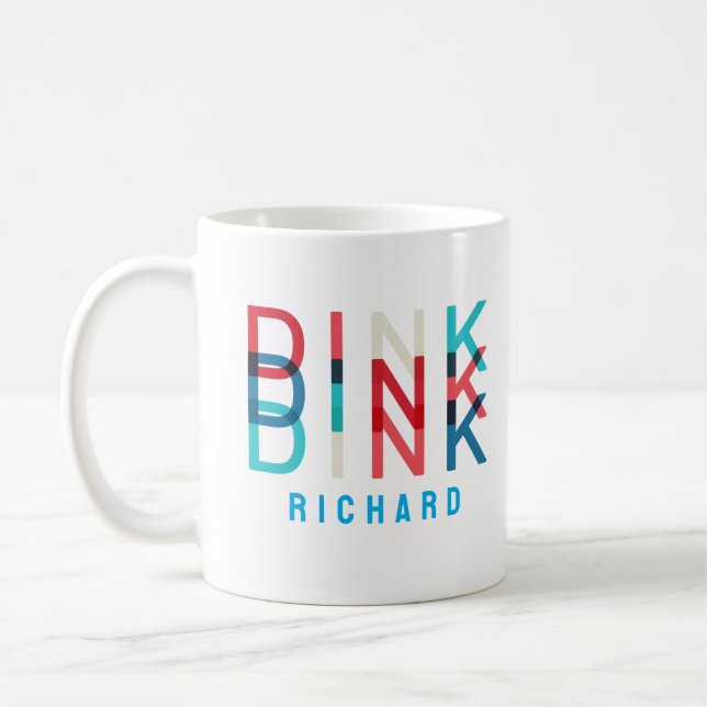 Individuelle Name Dink Personalisiert Pickleball G Kaffeetasse (Links)
