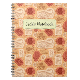 Individuelle Name Dinosaur Fossilien Notebook Notizblock