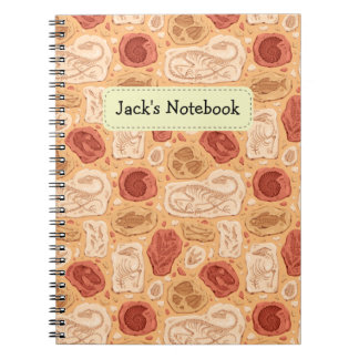 Individuelle Name Dinosaur Fossilien Notebook Notizblock