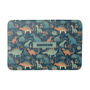 Individuelle Name Dinosaur Pattern Badematte
