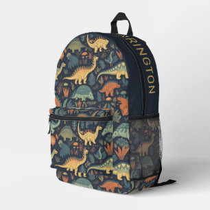 Individuelle Name Dinosaur Pattern Bedruckter Rucksack