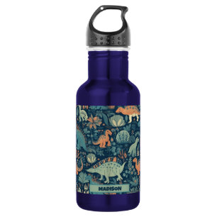 Individuelle Name Dinosaur Pattern Edelstahlflasche