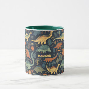 Individuelle Name Dinosaur Pattern Tasse