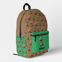 Individuelle Name Dinosaurier Boy's Green & Brown