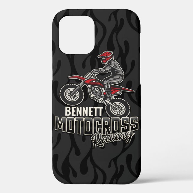 Individuelle Name Dirt Bike Rider Case-Mate iPhone Hülle (Rückseite)