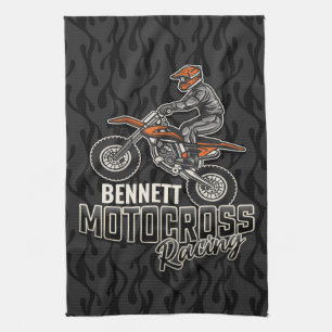 Individuelle Name Dirt Bike Rider Geschirrtuch