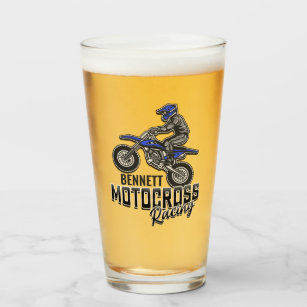 Individuelle Name Dirt Bike Rider Motocross Racing Glas