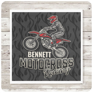 Individuelle Name Dirt Bike Rider Serviette
