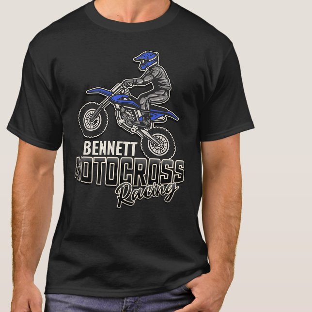 Individuelle Name Dirt Bike Rider T-Shirt (Von Creator hochgeladen)