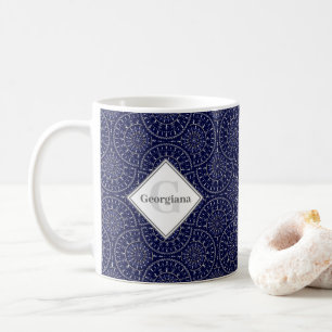 Individuelle Name Ditsy Winter Snow Angels Snowmen Kaffeetasse