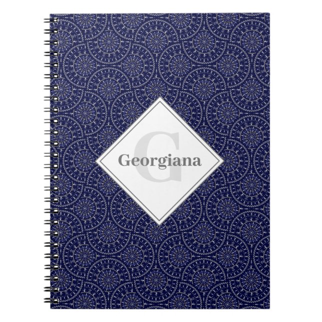 Individuelle Name Ditsy Winter Snow Angels Snowmen Notizblock (Vorderseite)