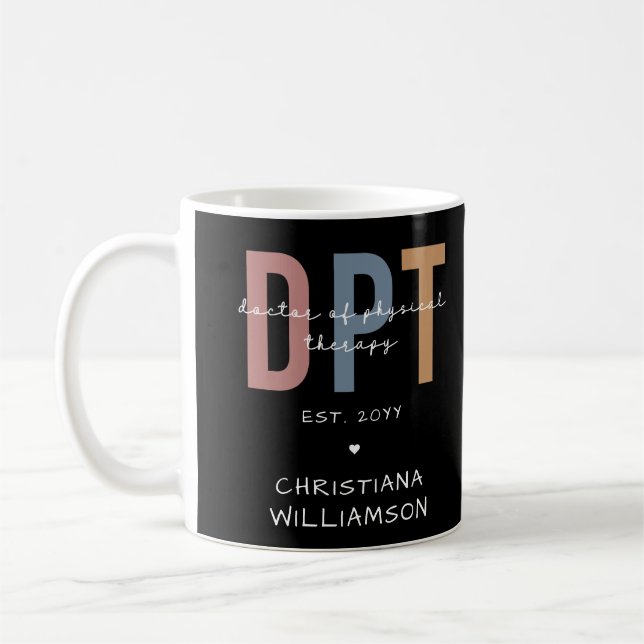 Individuelle Name DPT Arzt für Physikalische Thera Kaffeetasse (Links)