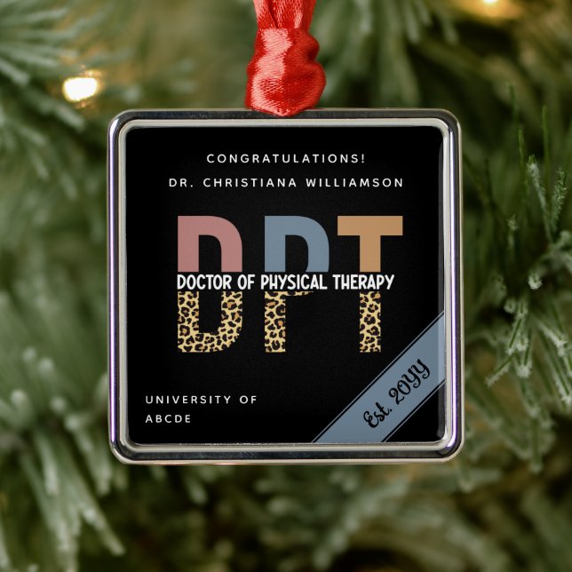 Individuelle Name DPT Arzt für Physikalische Thera Ornament Aus Metall (Baum)