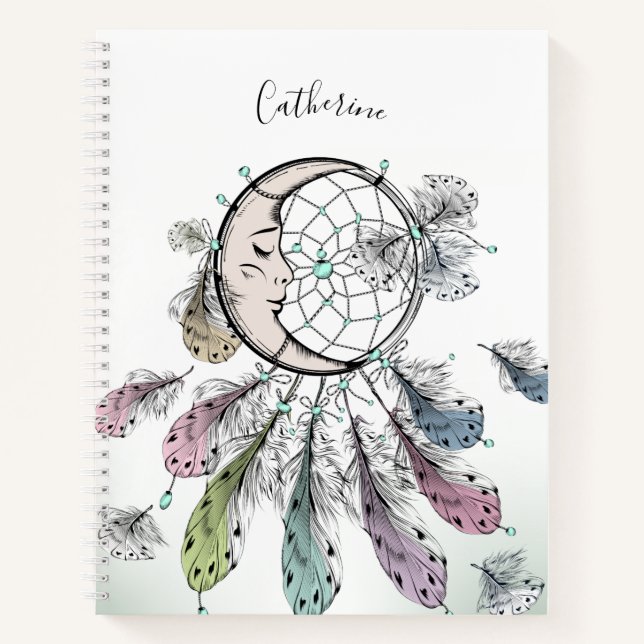 individuelle Name Dreamcatcher-Notebook Notizbuch (Vorderseite)