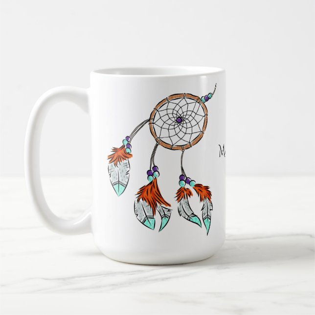 Individuelle Name Dreamcatcher Tasse (Links)