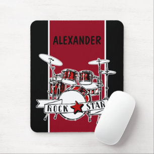 Individuelle Name Drummer Kid Rock Star Drum Musik Mousepad