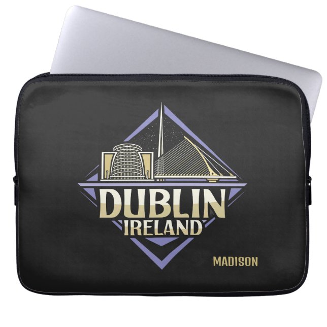Individuelle Name Dublin Irland Laptopschutzhülle (Vorderseite)