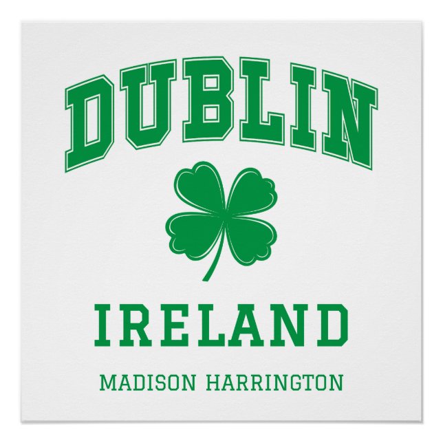 Individuelle Name Dublin Irland Poster (Vorderseite)