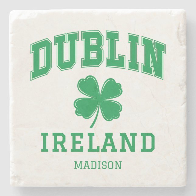 Individuelle Name Dublin Irland Steinuntersetzer (Vorderseite)