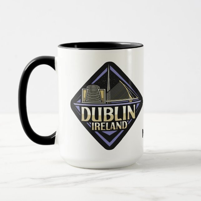 Individuelle Name Dublin Irland Tasse (Links)