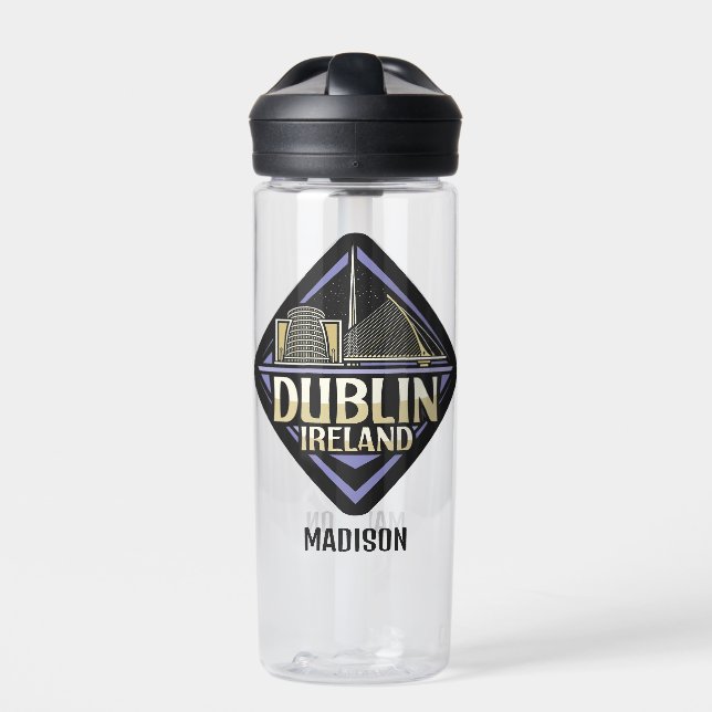 Individuelle Name Dublin Irland Trinkflasche (Vorderseite)