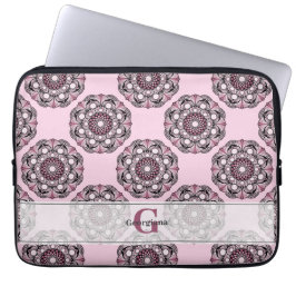 Individuelle Name Dusky Rose Cherry Blossom Dot Ma Laptopschutzhülle