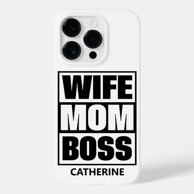 Individuelle Name Ehefrau - Mama - Boss Case-Mate iPhone Hülle (Rückseite)